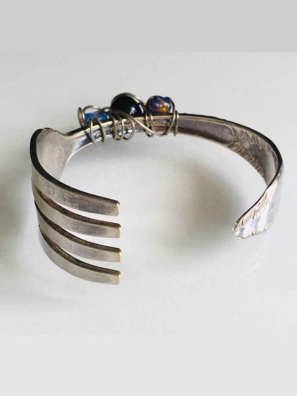 Vintage A1 Silver Plate Fork Cutlery Bracelet Boho